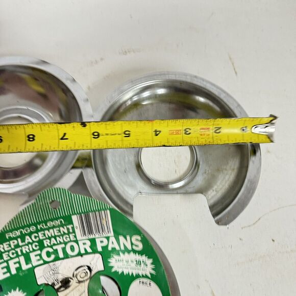 VTG SET THREE 6" Chrome GE Hotpoint Kenmore Reflector Drip Pans Range Kleen -HBN - Picture 2 of 2
